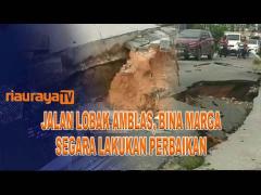USAI DIGUYUR HUJAN, JALAN LOBAK PEKANBARU AMBLAS